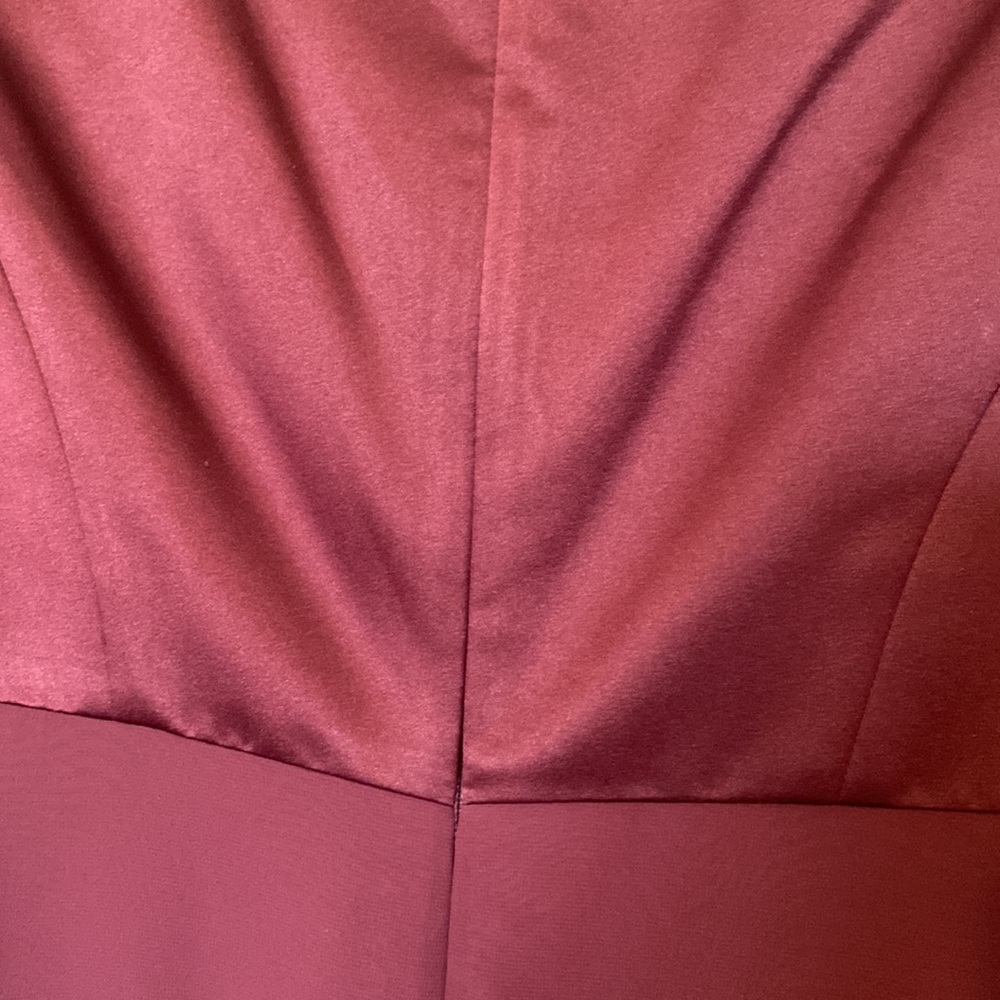 Michelangelo Party dress Burgundy chiffon overlay empire waist - Picture 3 of 10